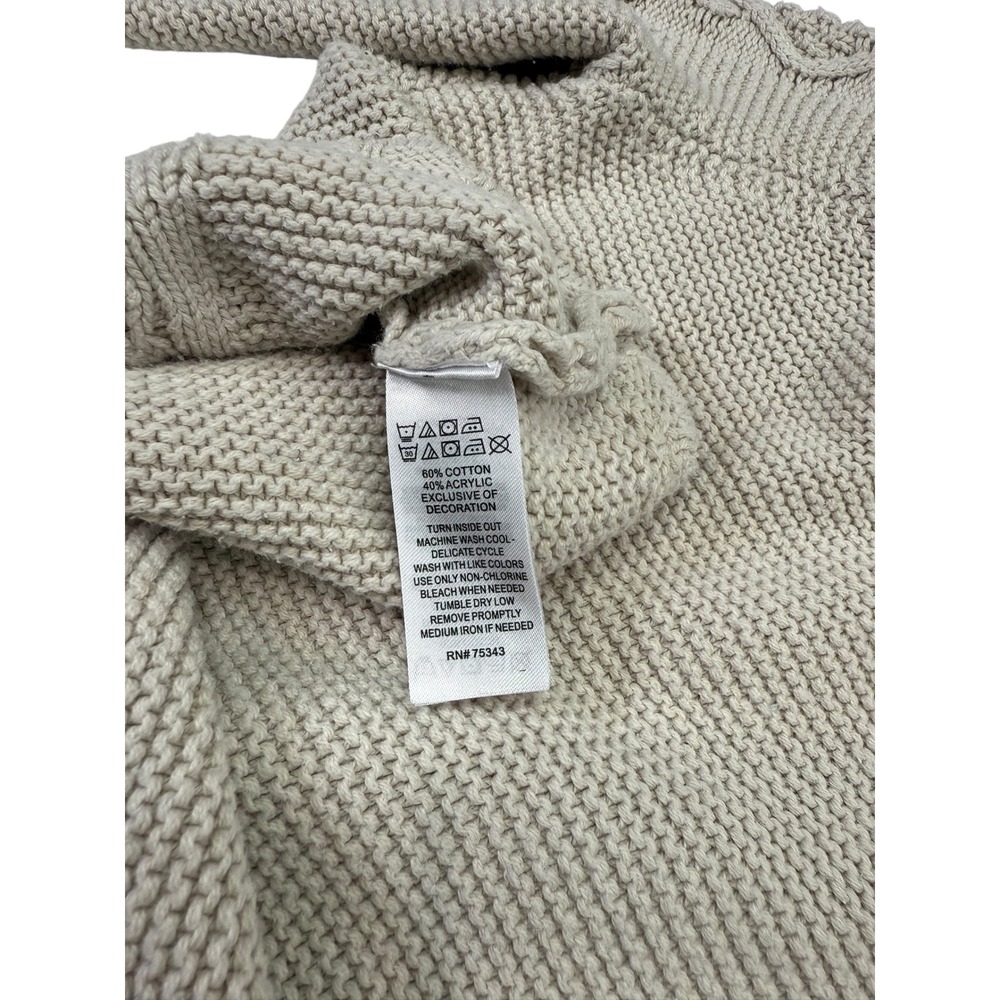 Cupcakes‎ & Cashmere Baby Cable Knit Dress 6-9M Bow Accent Beige - Picture 8 of 10